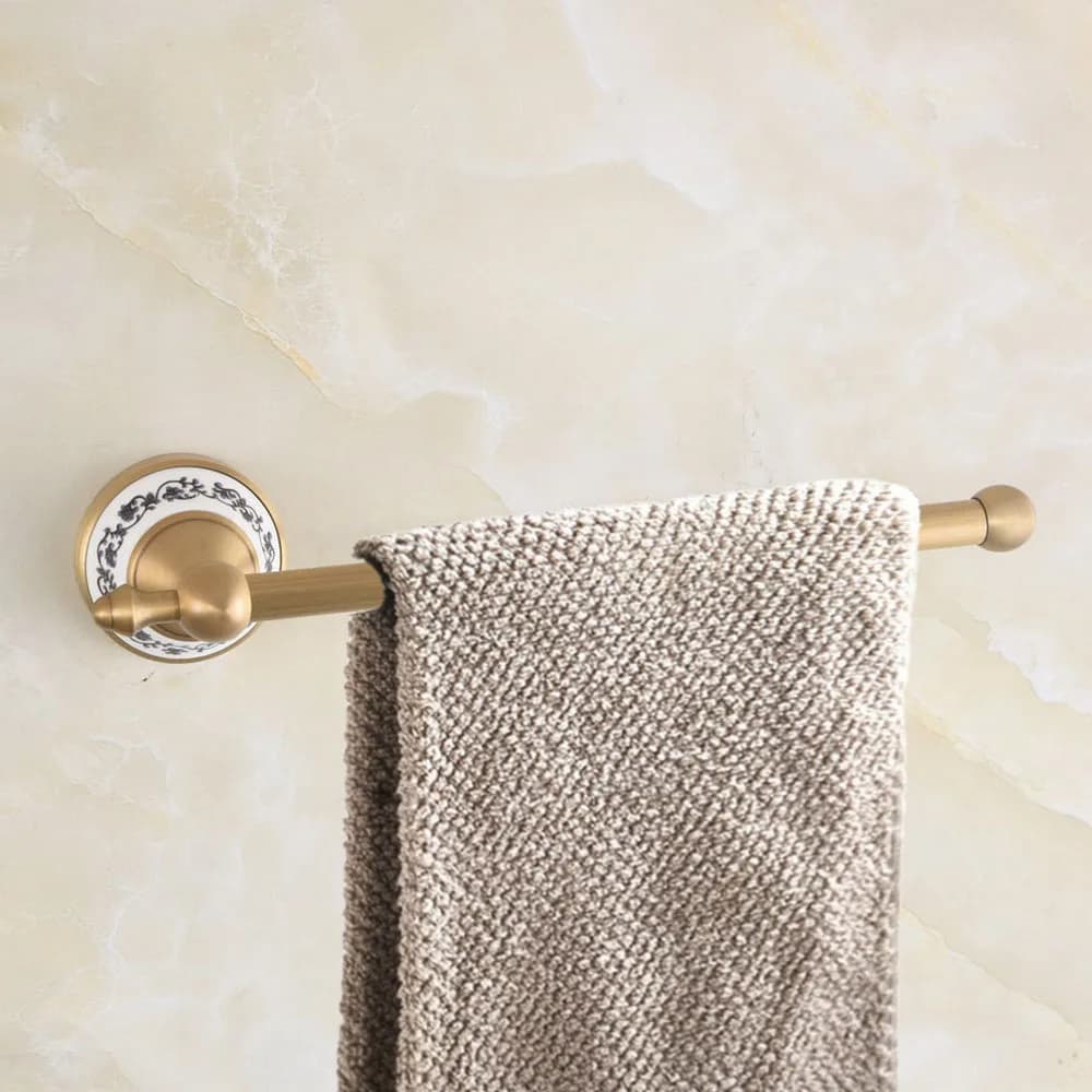 Accessorio per il bagno con portasciugamani da bagno a parete in ottone antico aba959