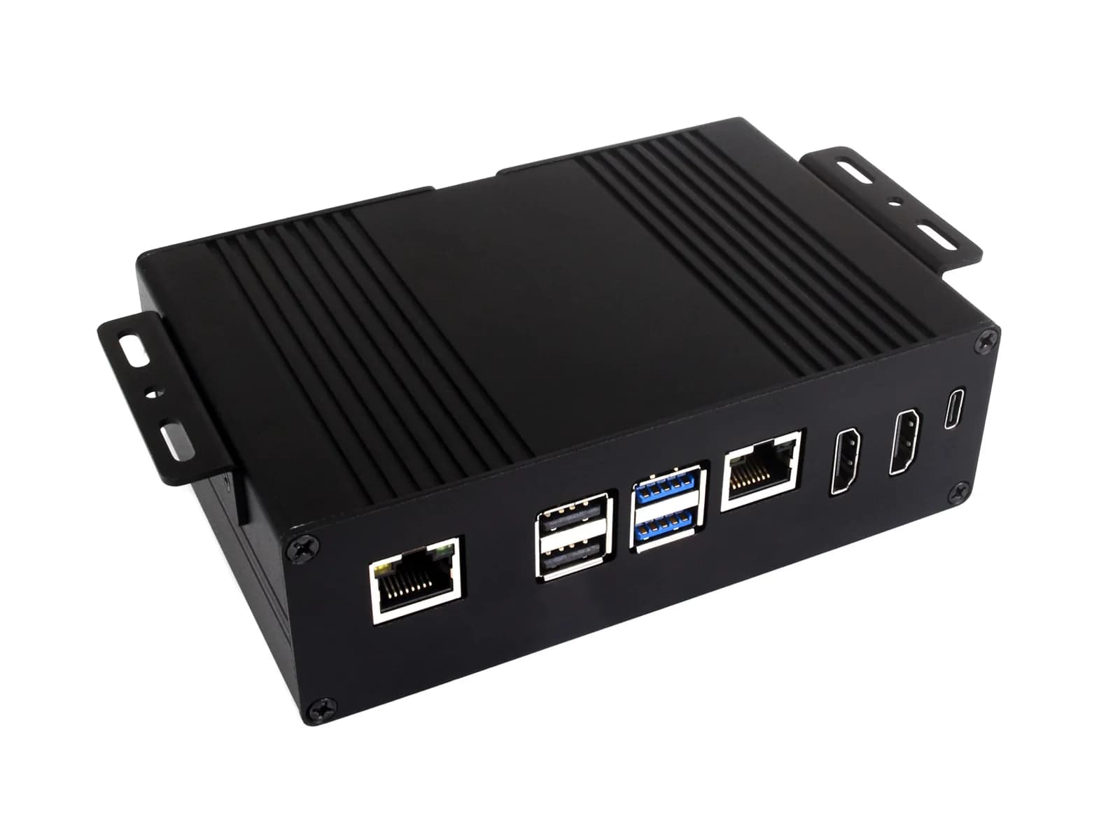 Waveshare All-in-one mini-computer kit designed for Raspberry Pi 5, aluminum alloy housing option for PCIe adapter
