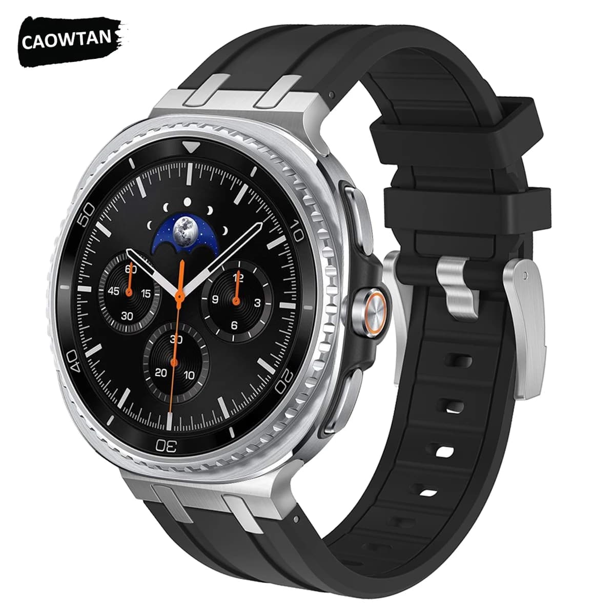 Men Strap for Samsung Galaxy Watch 8 Classic 46mm Silicone Luxury RubberBracelet For samsung watch 8 40mm 44mm Curved End Band