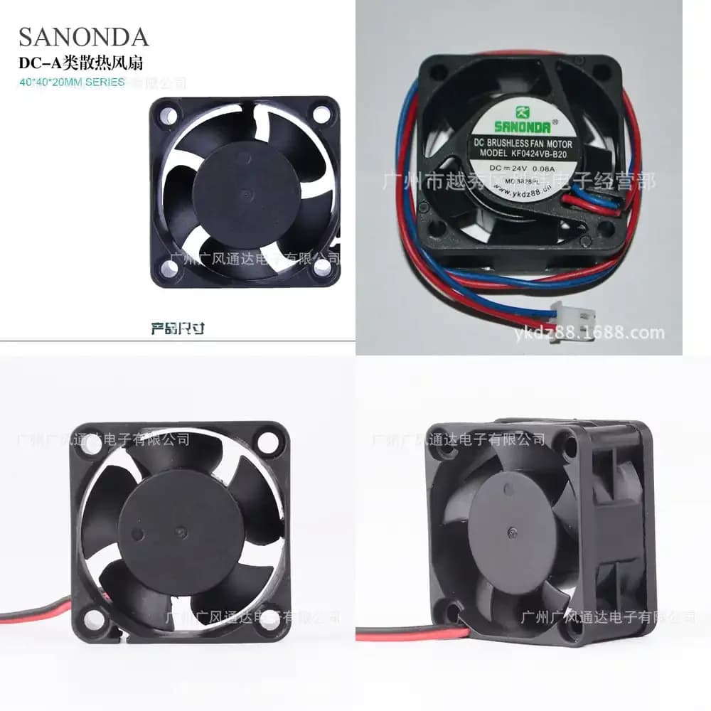 Ventola di Raffreddamento 4020 per Inverter 5V 12V 24V DC, Ventola Brushless a Basso Rumore e Alto Flusso d'Aria per Raffreddamento Laptop e PC