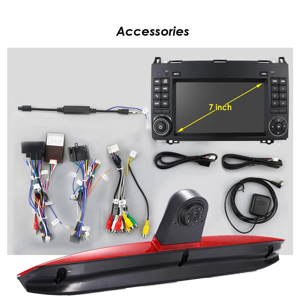 Autoradio Android con navigazione carplay + telecamera posteriore HD per Mercedes Benz Vito W639 2019 W447 109 111 114 due porte doppie