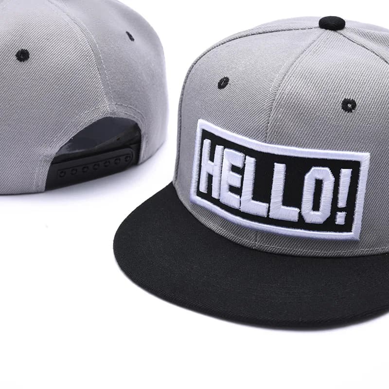 Cappello unisex stile hip-hop regolabile Berretto da baseball snapback a becco piatto ricamato 3D oversize moda classica