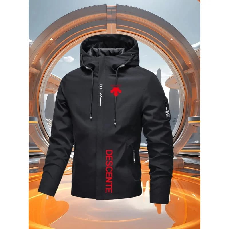 Men's Windproof Casual Jacket 2025 Spring Autumn Outdoor Sports Zipper Hooded Coat Top Quality
