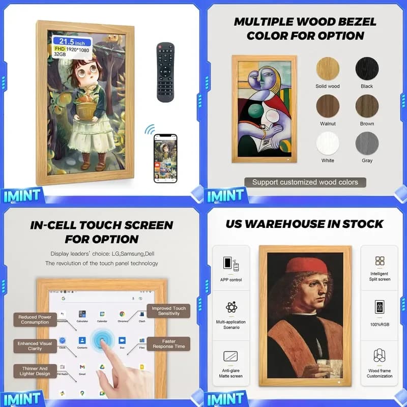 Cross-border export 21.5 inch electronic picture frame BOE paper eye protection screen high definition wall hanging