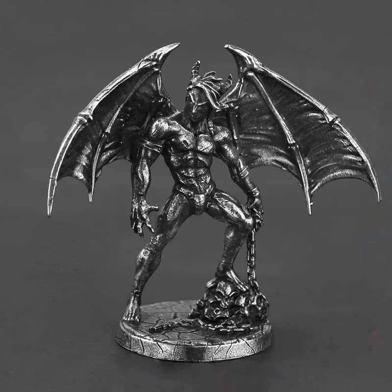 Modellino in Metallo di Guerriero Demone dell'Abyss Hell, Pezzo Finito Fatto a Mano per Giochi da Tavolo, Scacchi, Gioielli, Ornamenti per Ragazzi, Giocattolo Regalo