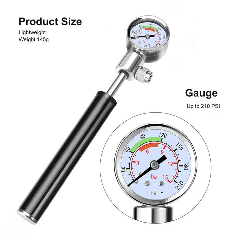 Pompa per bici ad alta pressione Gonfiatore ultraleggero Pompa per bici portatile portatile Valvola Schrader Presta Mini pompa per bicicletta in lega di alluminio