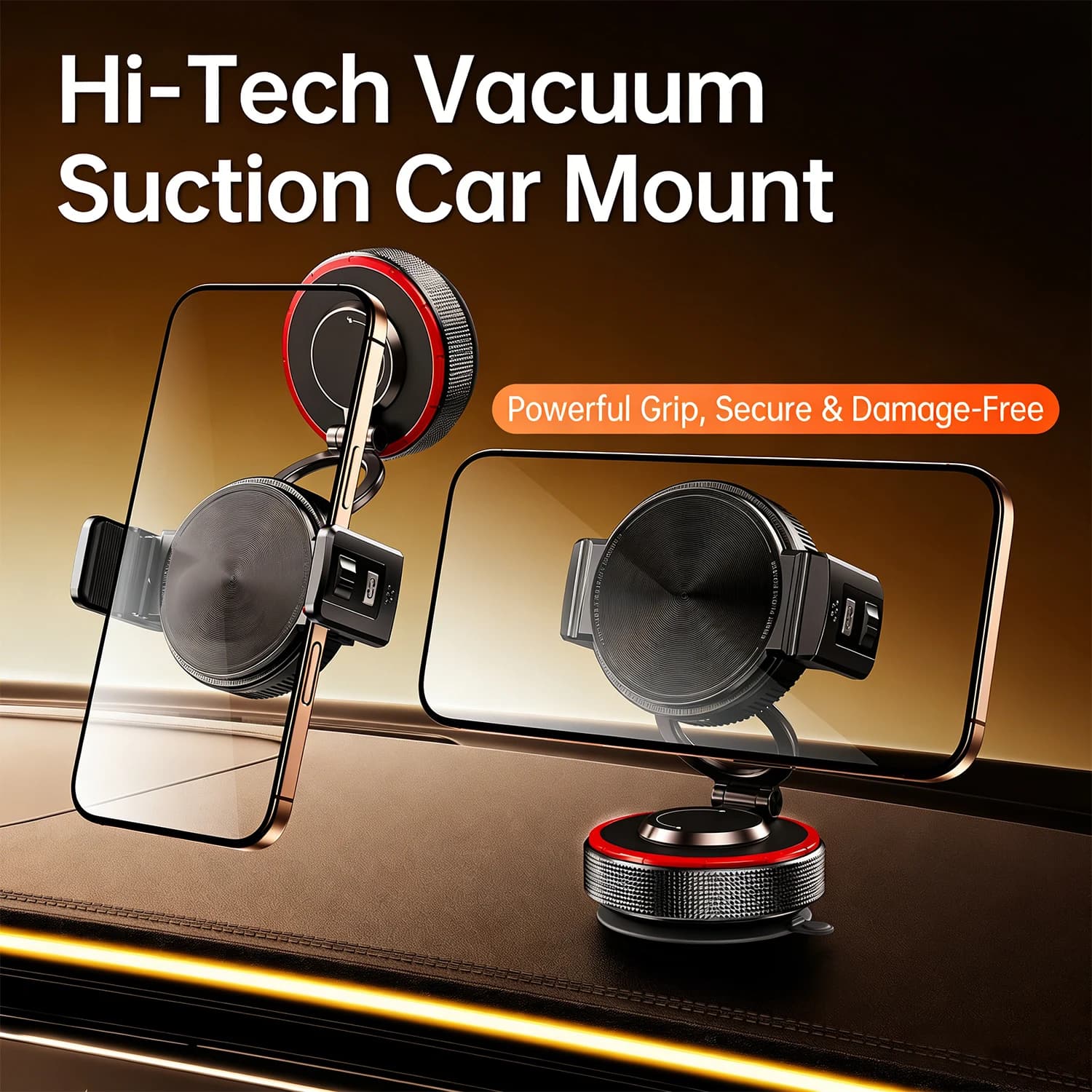 Supporto Magnetico e con Clip per Telefono, Ventosa Pieghevole a 360° ° Supporto per telefono da auto regolabile con rotazione, supporto universale
