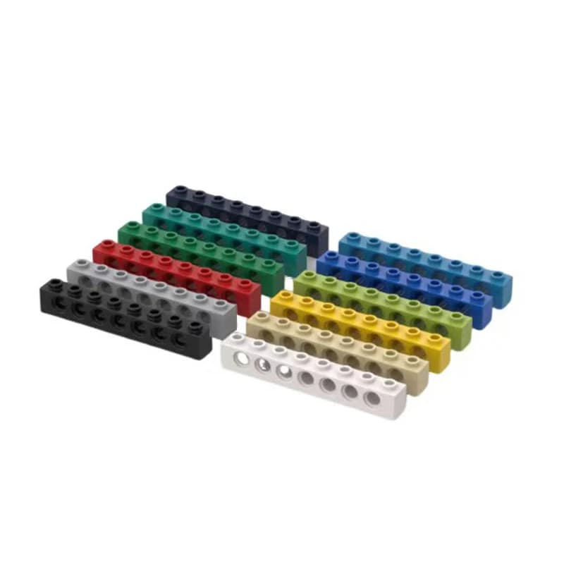 10 pezzi compatibili con 3702 tecnologia mattone 1x8 serie di mattoni forati modulo sfuso marchio mainstream MOC giocattoli per bambini
