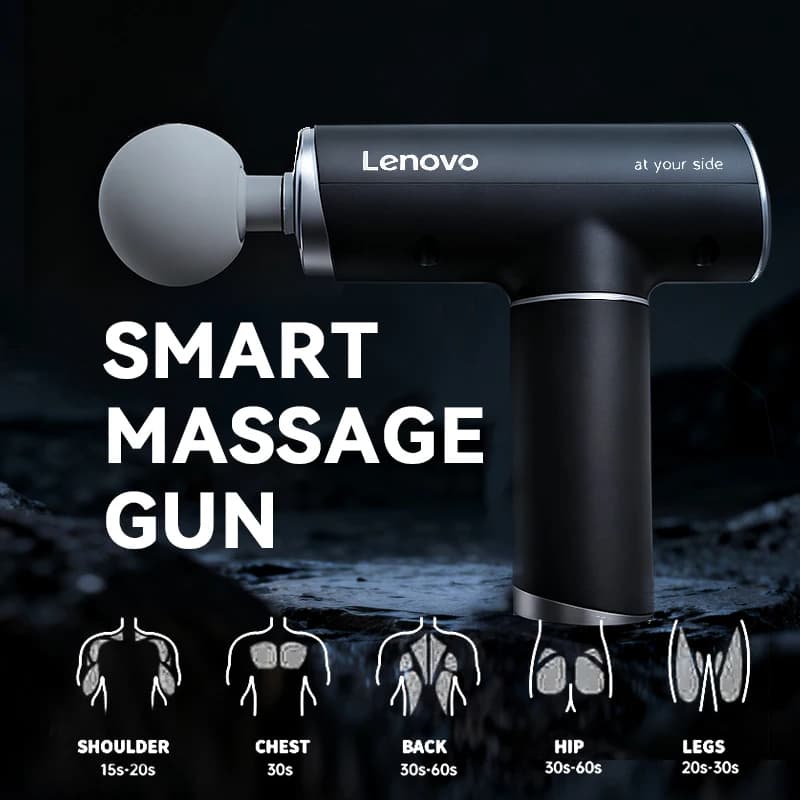 Pistola massaggiante a percussione Lenovo N2 per massaggio profondo, allevia i dolori muscolari, per esercizio e relax, portatile