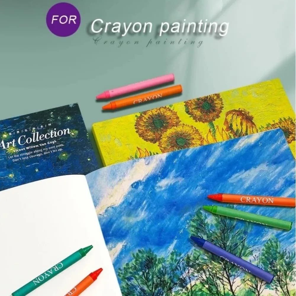 DIY 80 Sheets Blank Sketchbook Square Starry Sky Sketch Pad Oil Painting Book Thicken Sketch Book Crayon Painting Art