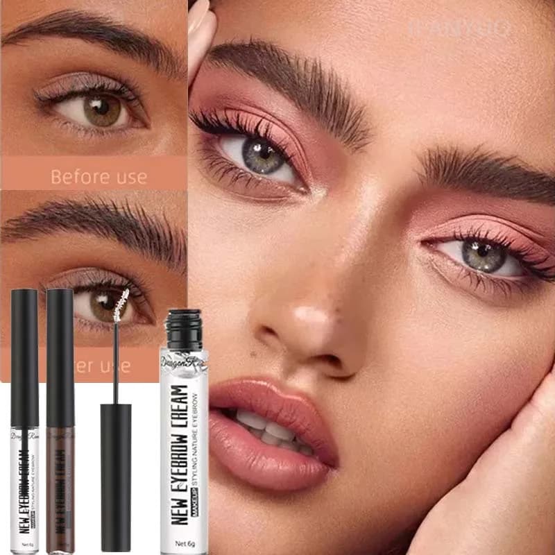 Gel Modellante Sopracciglia Trasparente a Lunga Durata, Liquido Riparatore Effetto Impermeabile, Crema Fissante Sopracciglia, Mascara Waterproof per Styling e Trucco