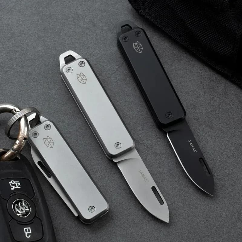 Mini Folding knife from Exterior with High Durability Blade, Camping knife for Defence, Fruit knife, Open box tool, Keyring