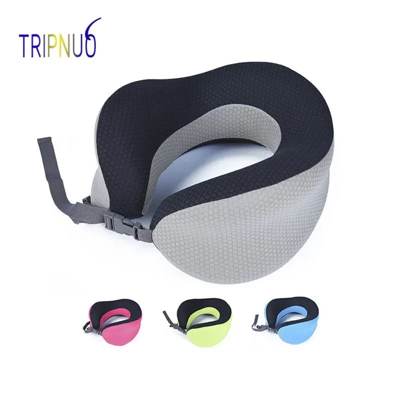 Cuscini per il collo in memory foam a forma di U Cuscino cervicale da viaggio Morbido cuscino spaziale a rimbalzo lento Accessori da viaggio cervicale per collo solido