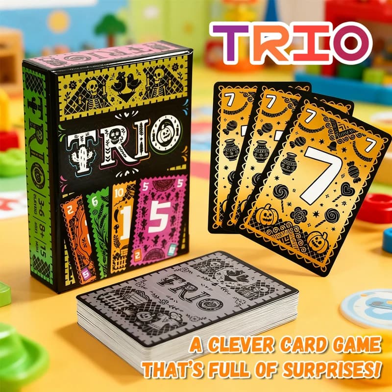 TRIO Strategic Card Board Game Interactive Family Party Game for 3‑6 Players Multi‑Player Entertainment Card Toy for Kids Adults