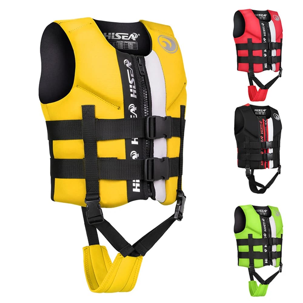 Giubbotto di salvataggio in neoprene per bambini, grande giubbotto di galleggiamento, sport acquatici, pesca, rafting, surf, canottaggio, sicurezza alla vela, estate