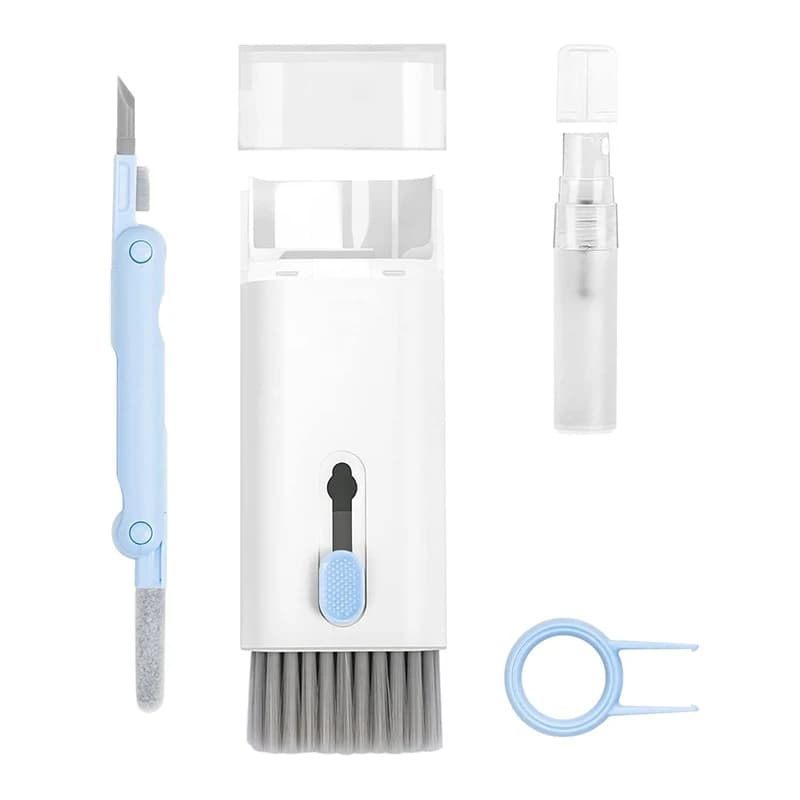 Kit di Pulizia 7-in-1 per Tastiera, Airpods, Cuffie, Schermo Laptop e Auricolari Bluetooth