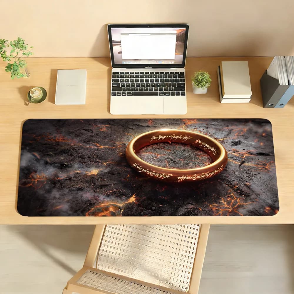 Tappetino per mouse Film The L-Lord of the R-Rings, tappetino per mouse in gomma antiscivolo per computer portatile, tappetino per mouse per giocatori, decorazione per scrivania