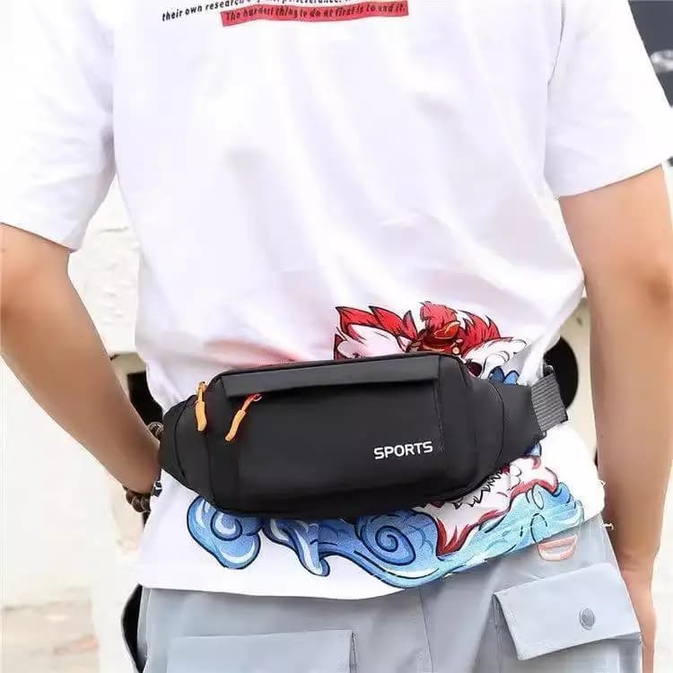 Men's Sports Running Phone Crossbody Bag Outdoor Waist Bag Large Capacity Fashionable Waterproof Multi-Functional Belt Bag