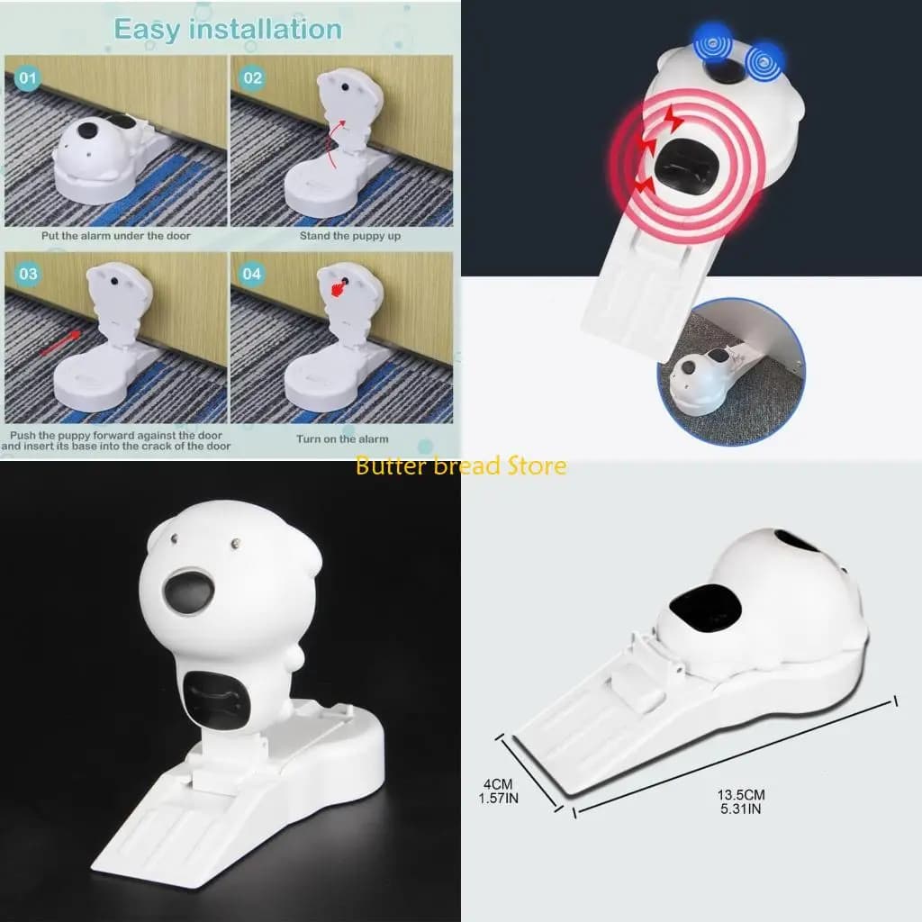 Fermaporta W89C con luci lampeggianti allarme 120DB Cuscinetto in gomma antiscivolo per appartamento