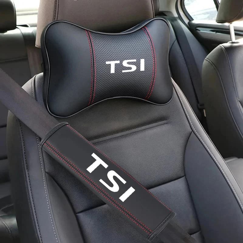 Car Seatbelt Shoulder Cushion Pad Head Neck Pillow For Volkswagen TSI VW Golf 4 5 6 7 Polo Touran Tiguan CC Passat b5 b6 b7 Bora