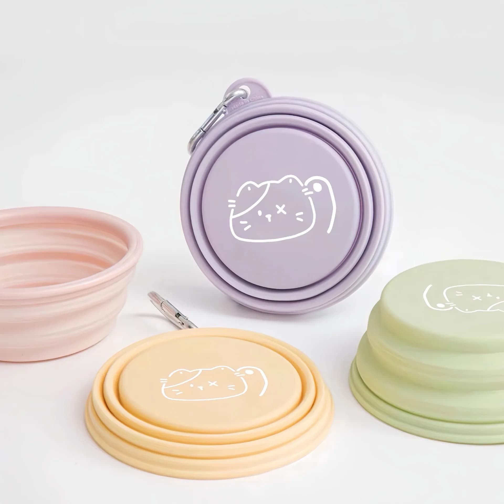 Ciotola Pieghevole in Silicone per Cani, Contenitore Portatile per Cibo e Acqua da Viaggio, Accessori per Animali Domestici