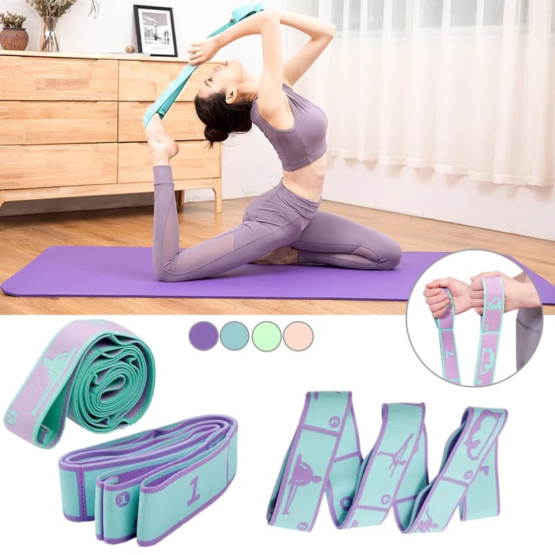 Elastic resistance band for yoga Multi-section weight resistance Latin workout for adults Auxiliary stretching belt Exercise of pilates