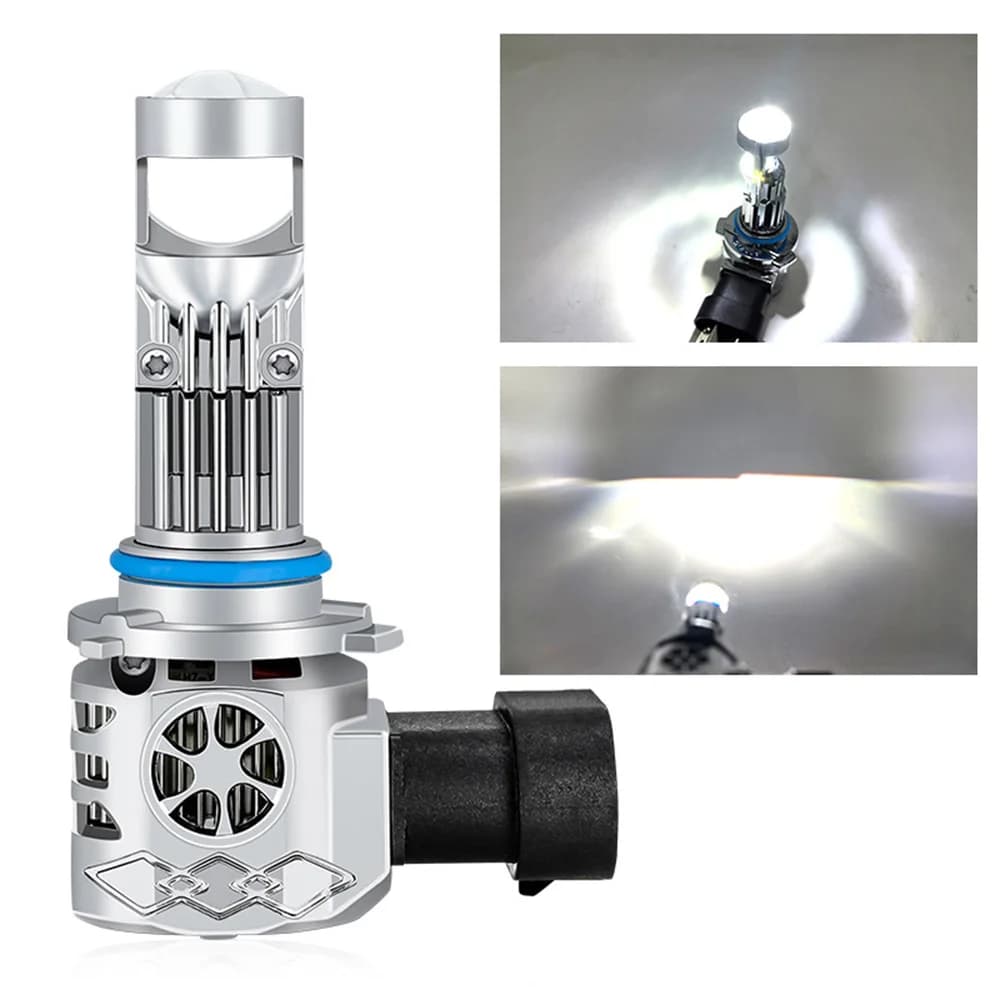 Y9Max Mini H7 LED Bulb Projector Lens H11 LED H8 H9 9005 HB3 9006 HB4 Automobles Mini Lenses Headlight Lamp 90W 12V Plug & Play