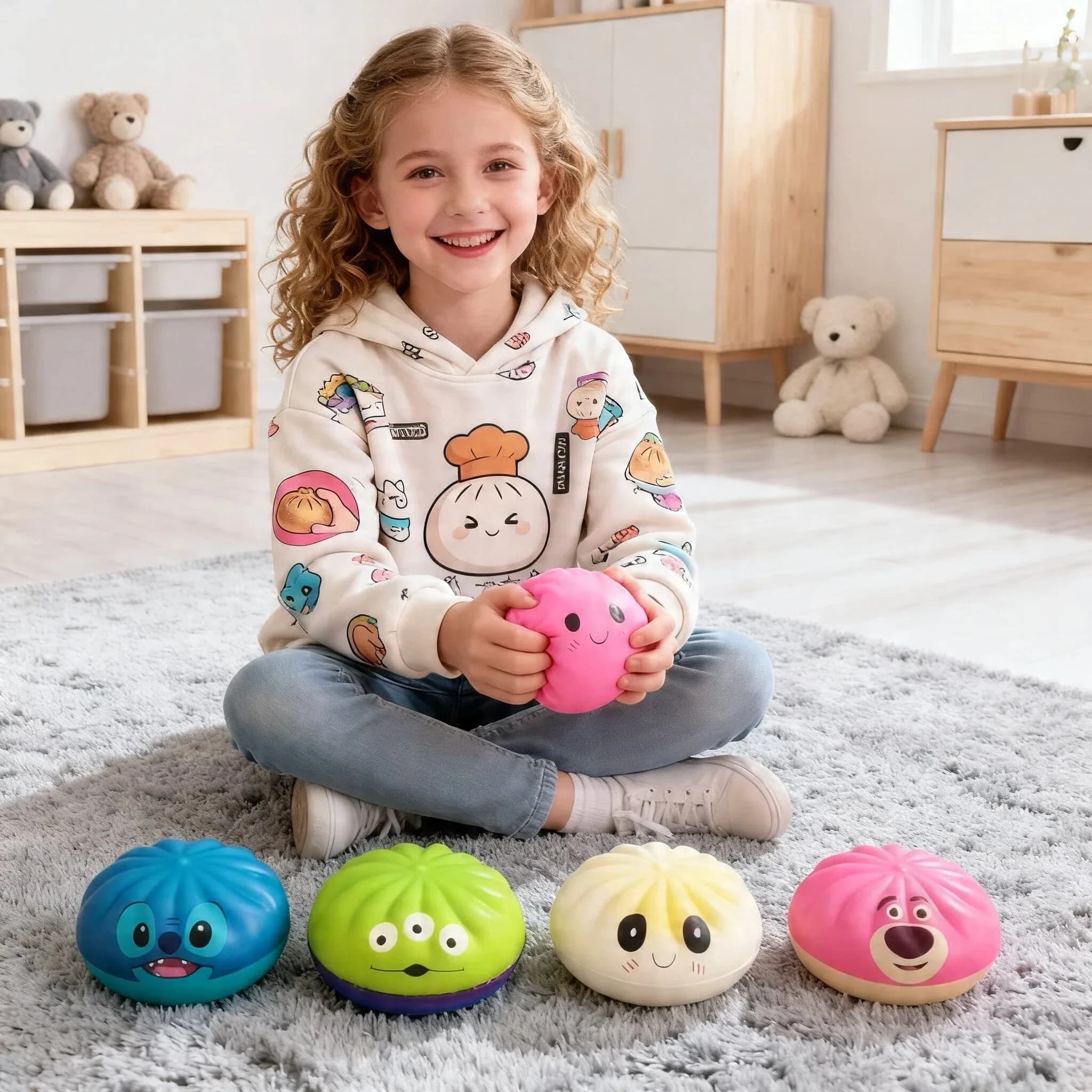 Disney Stitch Squishy Toy, simpatico giocattolo antistress a forma di cartone animato, giocattolo portatile per l'intrattenimento in ufficio, mini regalo per bambini e adulti