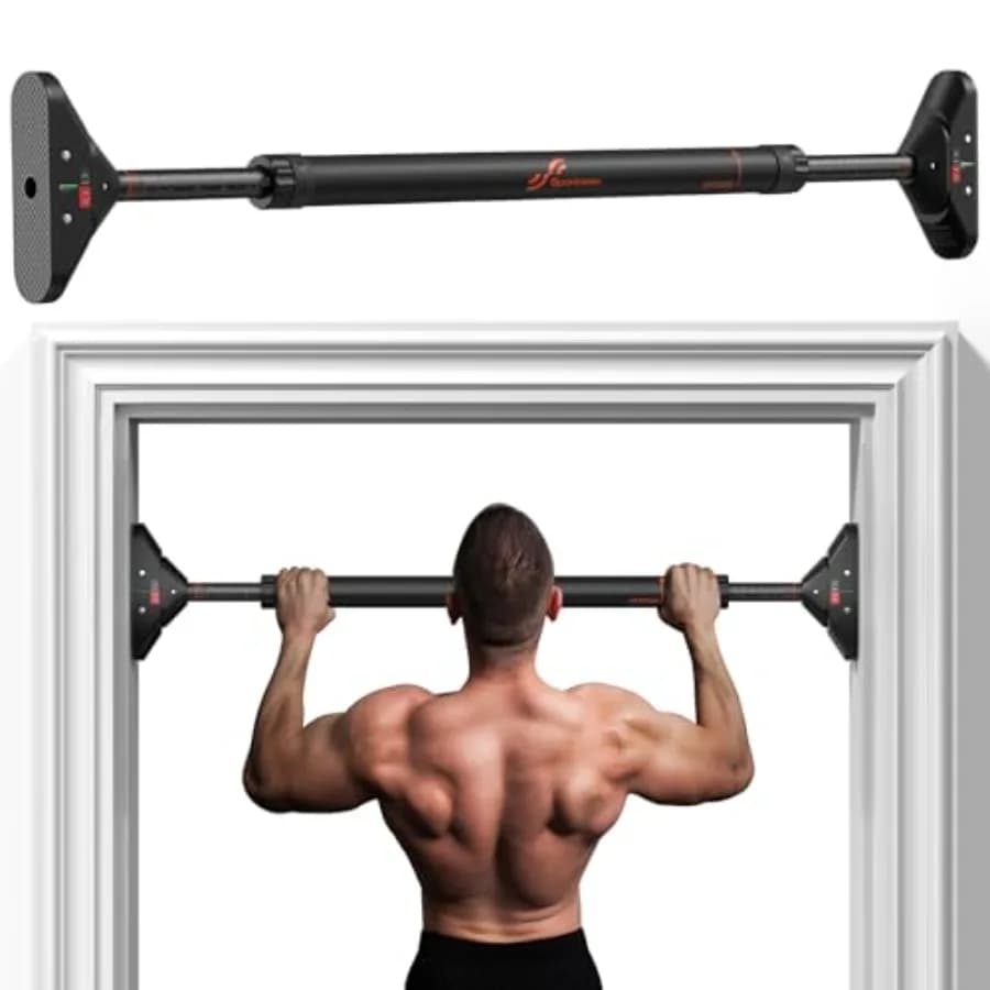Pull Up Bar: Strength Training Chin up Bar No Screws - Adjustable 29.5''-37'' 75-94cm Width Locking Mechanism Pull up Bar for D