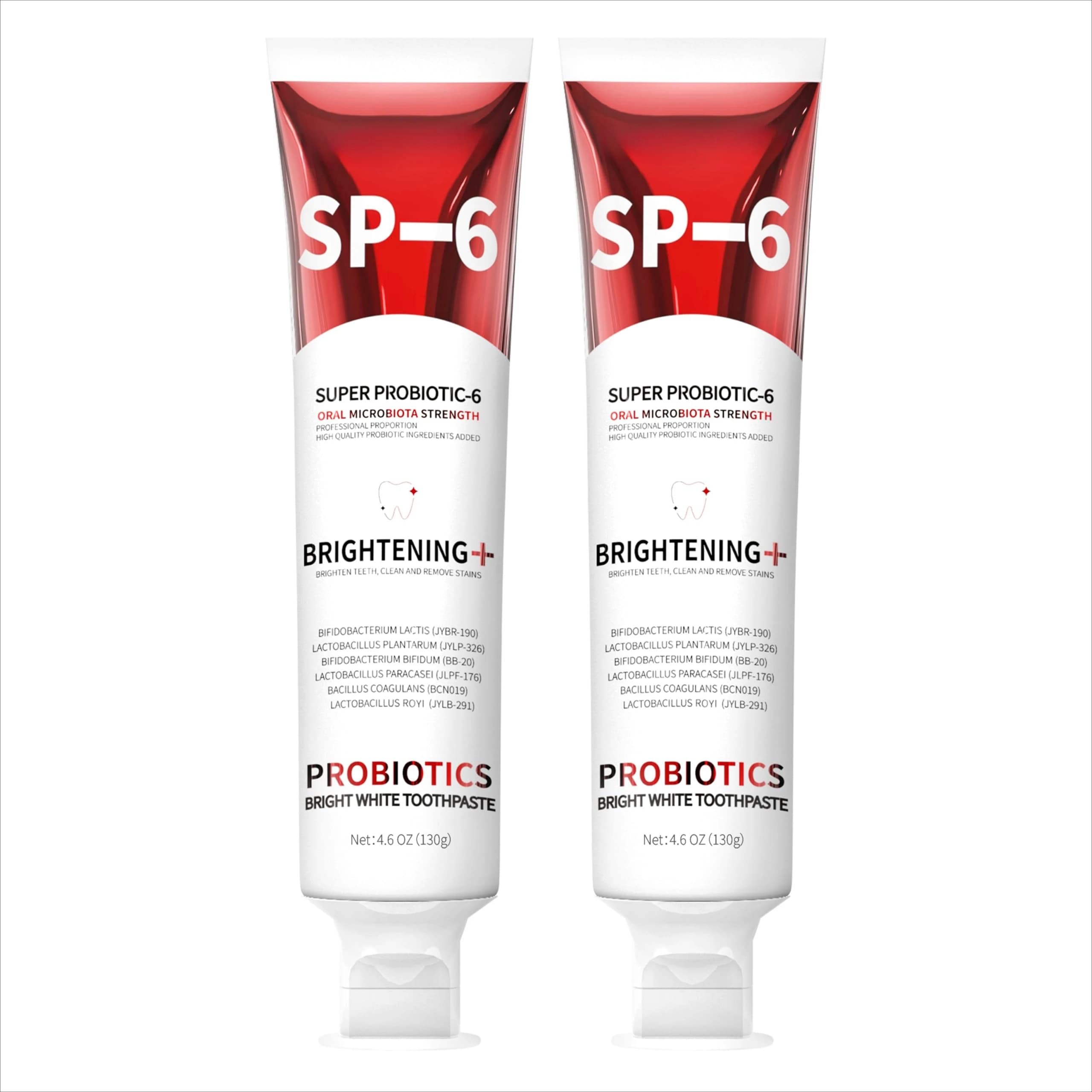 SP-6 Probiotic Whitening Toothpaste - Enhanced Formula with 6 Probiotics for Teeth Whitening and Gum Health