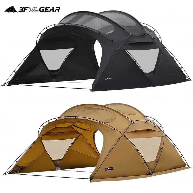 3F GEAR BEETLE 16 2.0 Parti di tende geodese di grandi dimensioni Tenda a cupola con tunnel modificato 6-10 persone Campeggio esterno Quattro stagioni Impermeabile