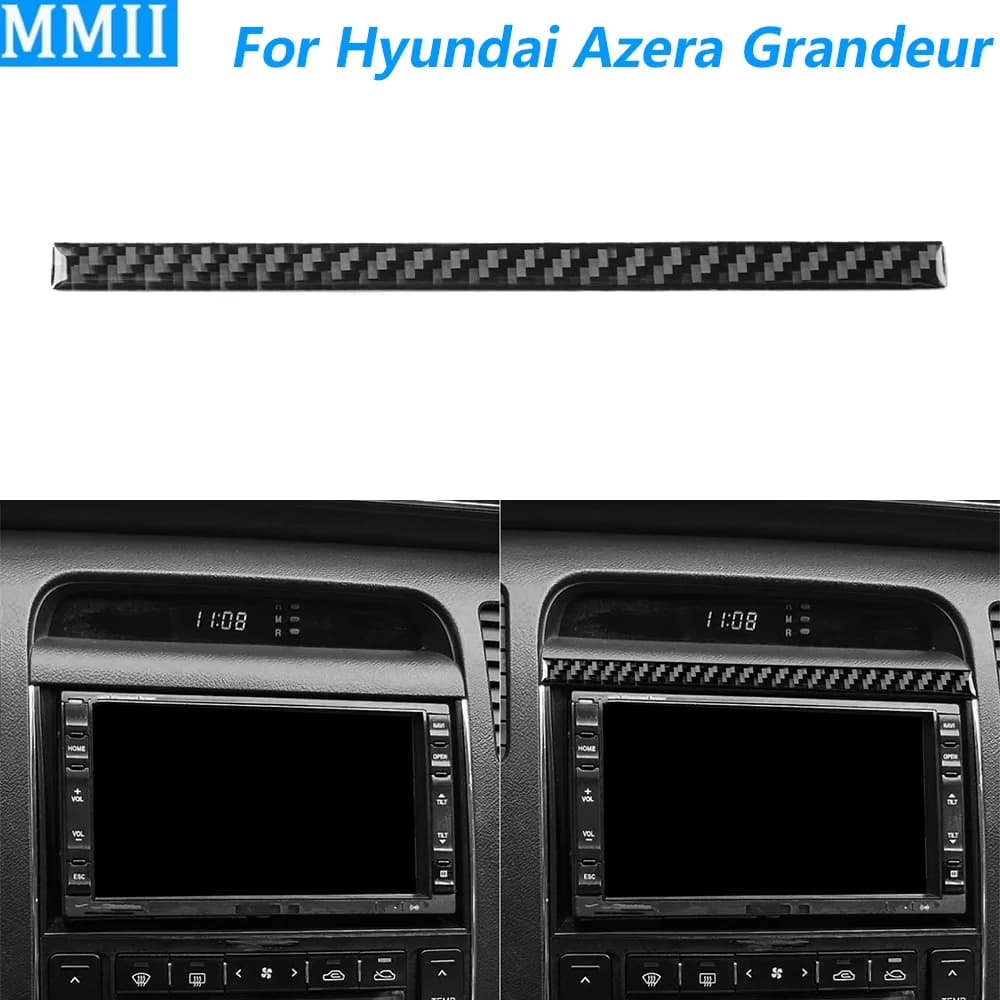 Per Hyundai Azera Grandeur TG 2006-2011, Copertura in Fibra di Carbonio per Pannello Radio CD, Strisce Decorative, Accessori Auto, Adesivo