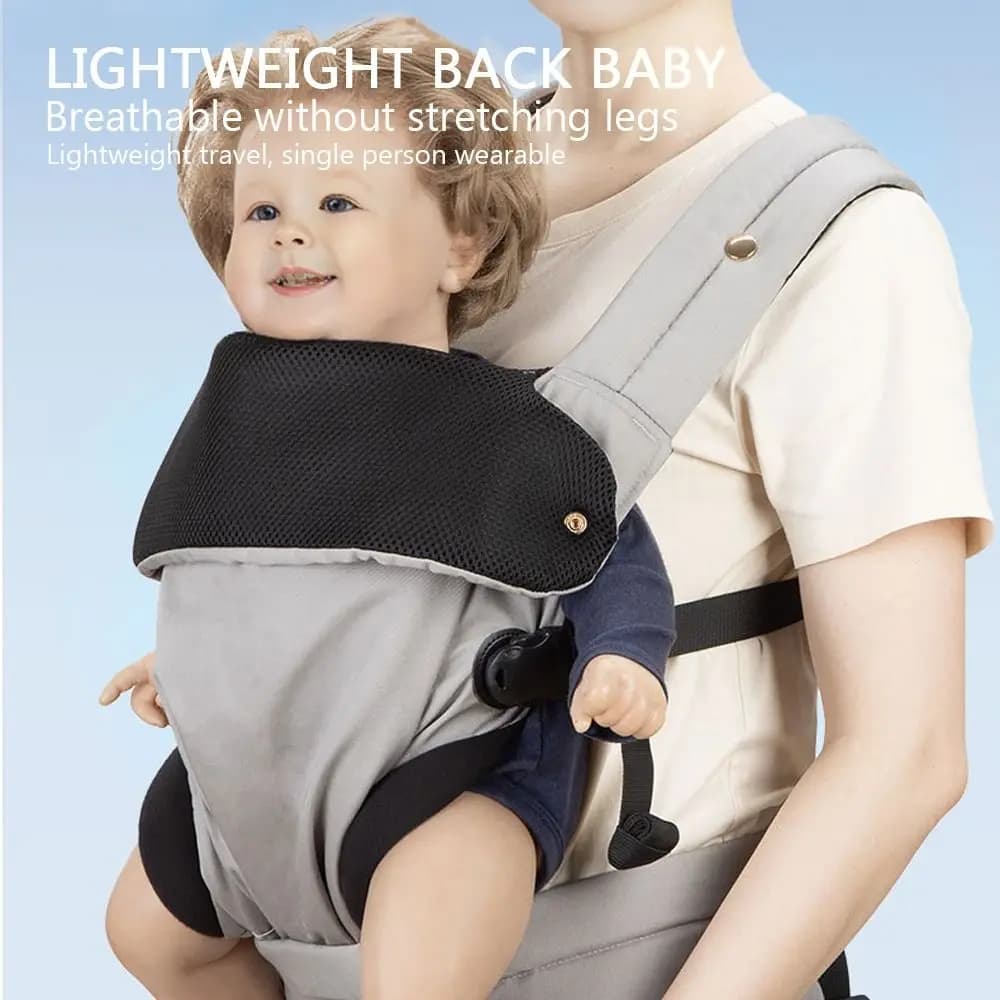 Premium Ergonomic Baby Carrier Breathable Lightweight Babywearing Adjustable Lumbar Support Newborn Carrier Outdoor Activities