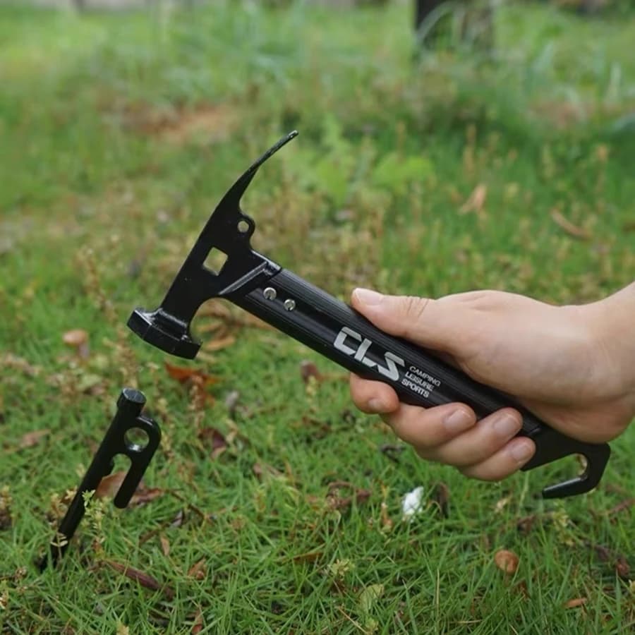 Mini 1 piece curtain hammer, stainless steel aluminum alloy handle, hammer to nail camping sky, small bone nail hammer