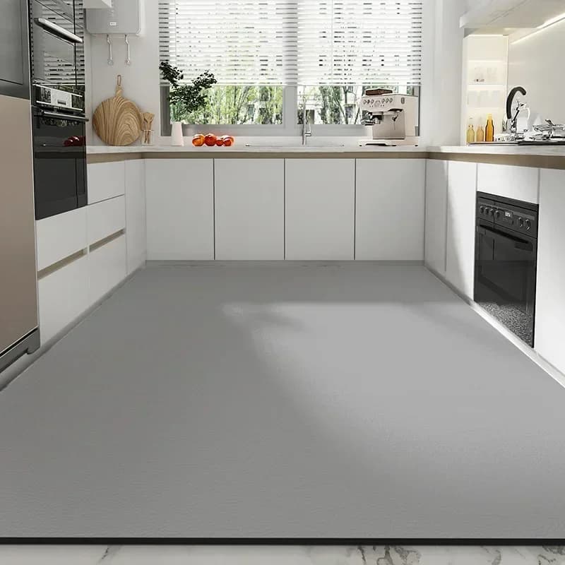 Tappeto da cucina, tappetini in PVC impermeabili, tappetino in pelle antiscivolo, tinta unita, decorazione domestica, dimensioni grandi, tappeto personalizzato