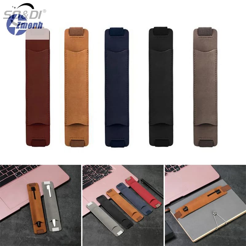 New！1Pcs Adjustable Elastic Band Pen Holder PU Leather Pen Sleeve Pouch Elastic Notebook Pen Holder 8-1.5 Inch Detachable