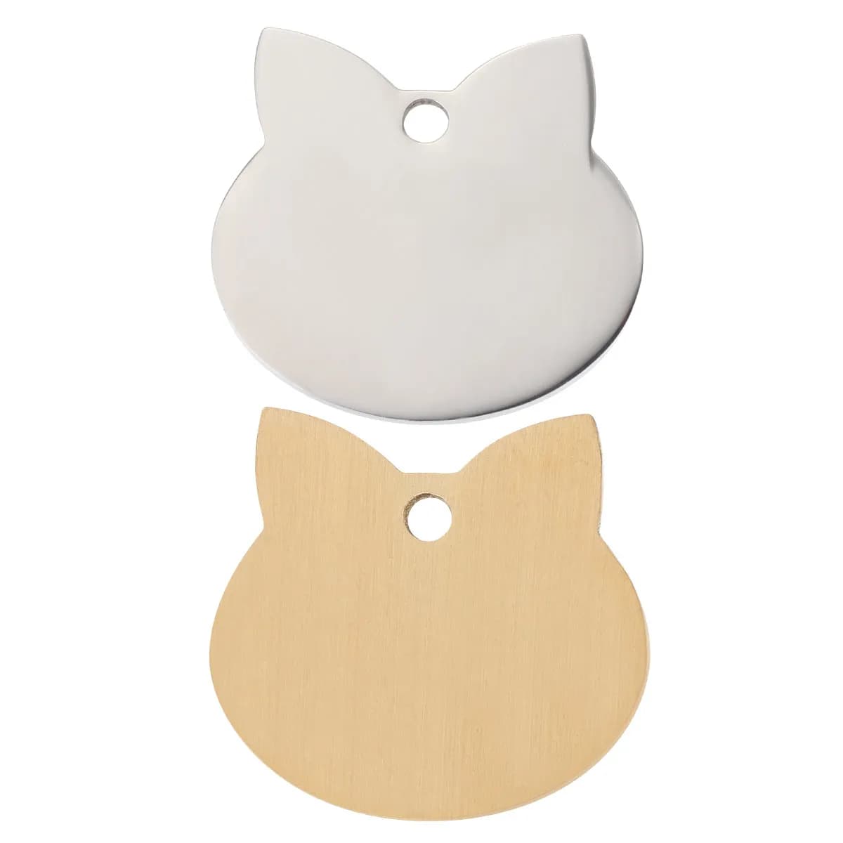 2 Pezzi Targhette Identificative per Animali Domestici in Acciaio Inossidabile, Design Unico, Targhette ID Personalizzabili per Gatti e Cani, Accessori Charm per Animali Domestici