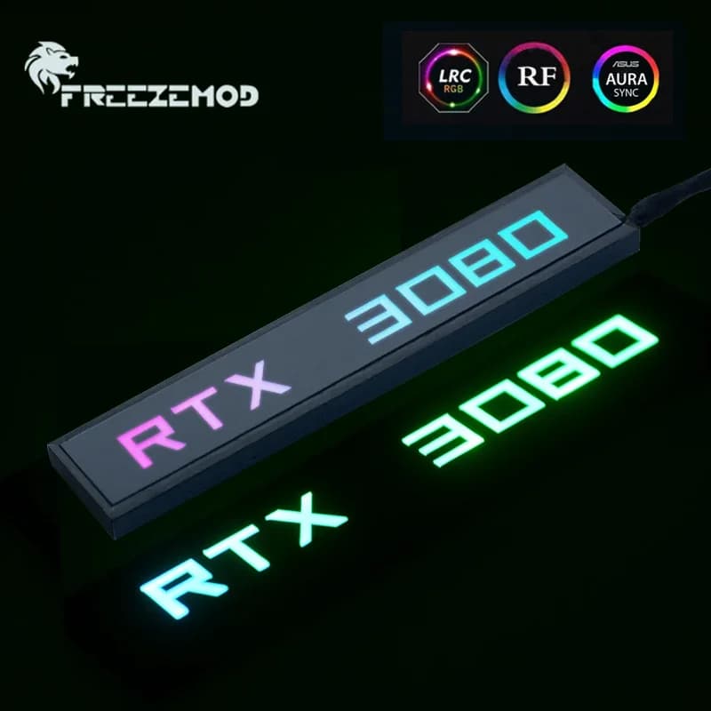 Pannello laterale GPU frozen emod RTX3090 GTX ROG decorazione PC scheda Video piastra fede lampada raffreddatore d'acqua AURA SYNC XYD-5V raffreddamento ARGB