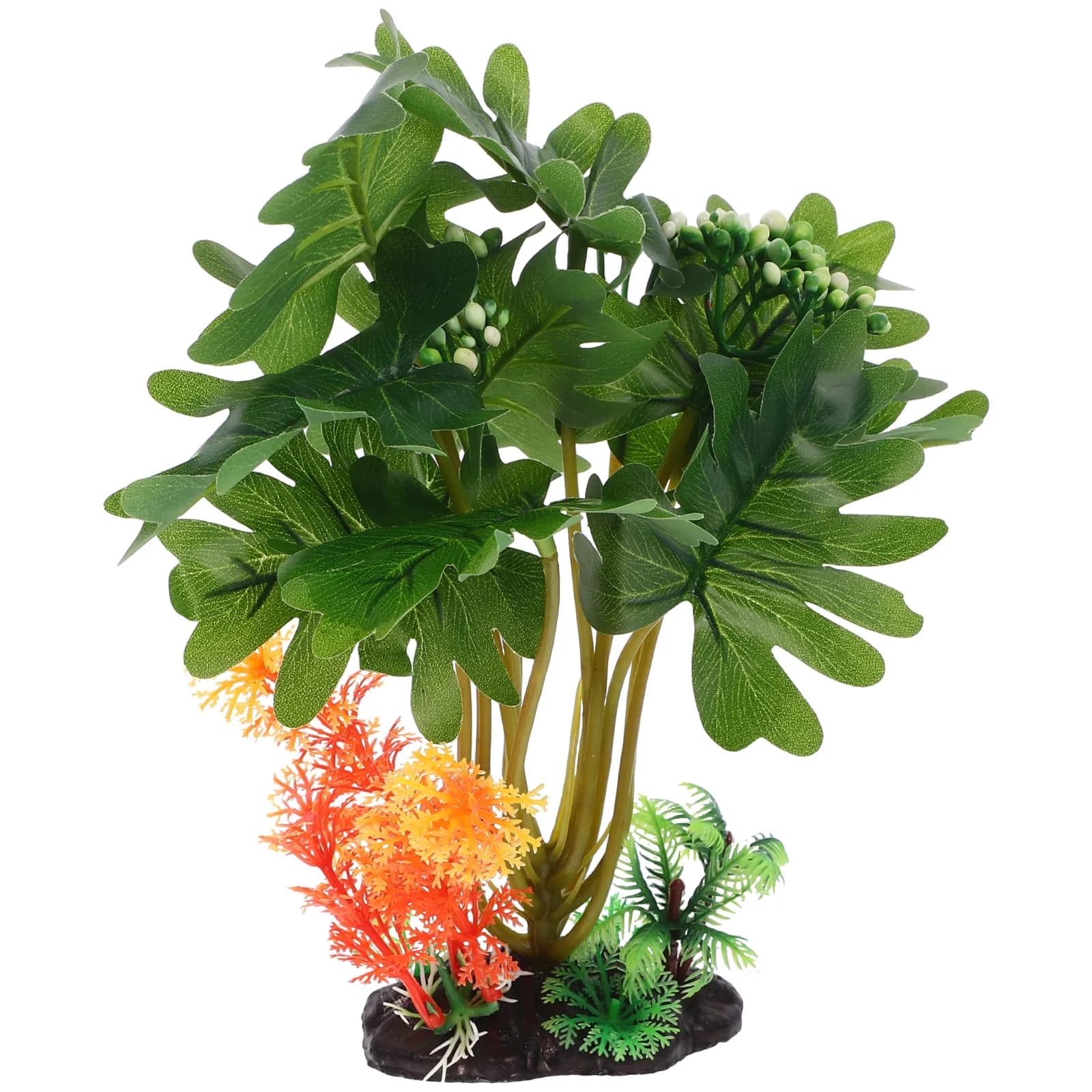 Realistic Artificial Plant Ornament for Aquarium Fish Tank Decor Premium Simulated Plants Lightweight Vivid Resin Water