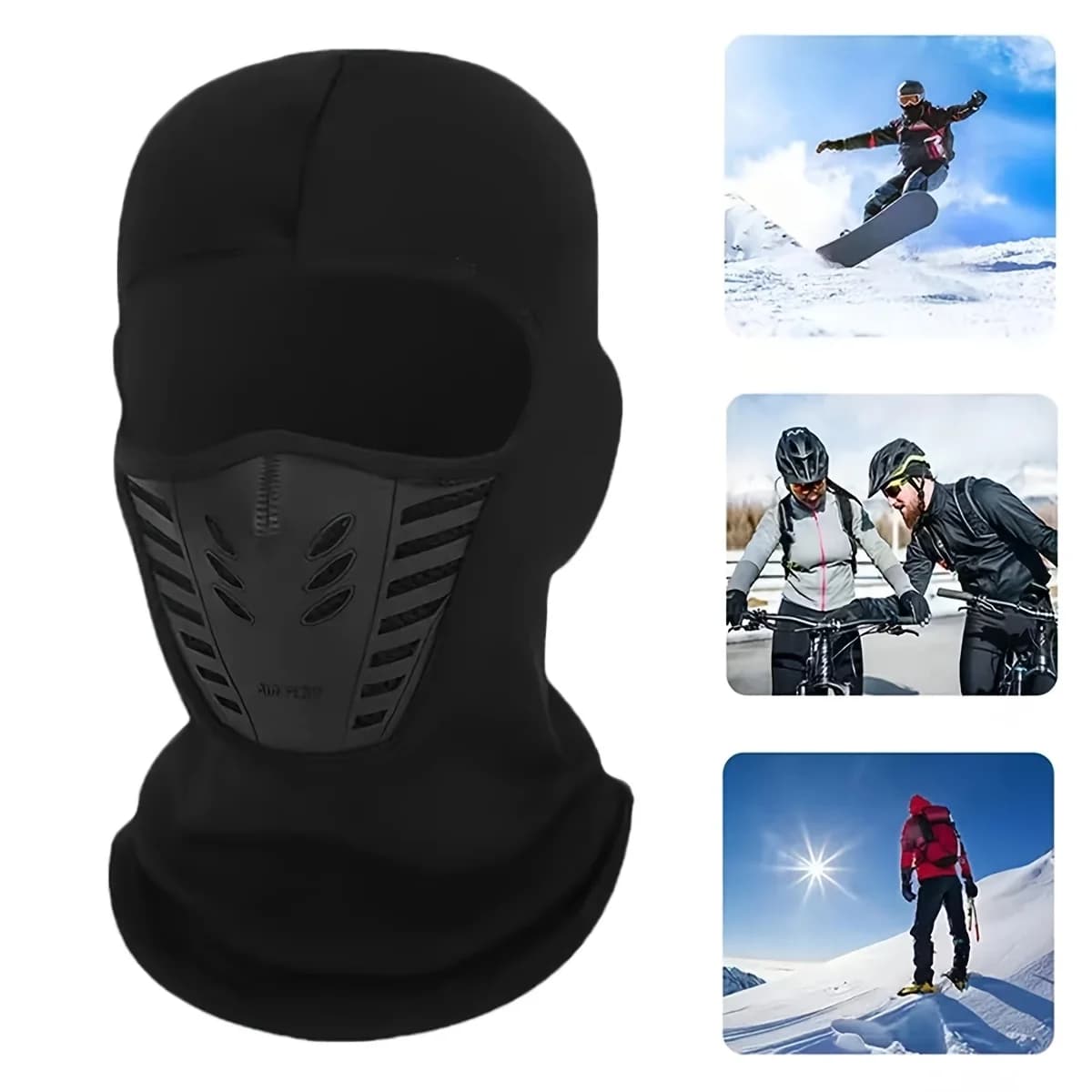 Maschera da sci invernale Berretto da ciclismo Copri maschera antivento Anti-polvere Maschera da ciclismo calda Passamontagna Sci Pattinaggio Cappello Copricapo