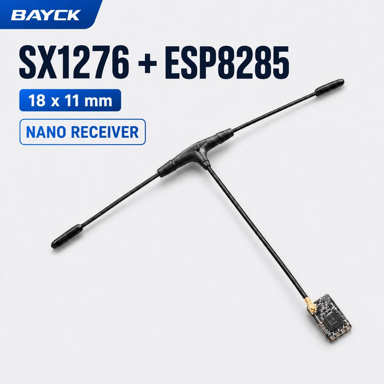 BAYCK ExpressLRS 915MHz Nano Receiver 0.6g 18x11mm IPEX1 T Antenna WiFi Upgrade Low Latency RC FPV Drone BETAFPV 900 RX Firmware