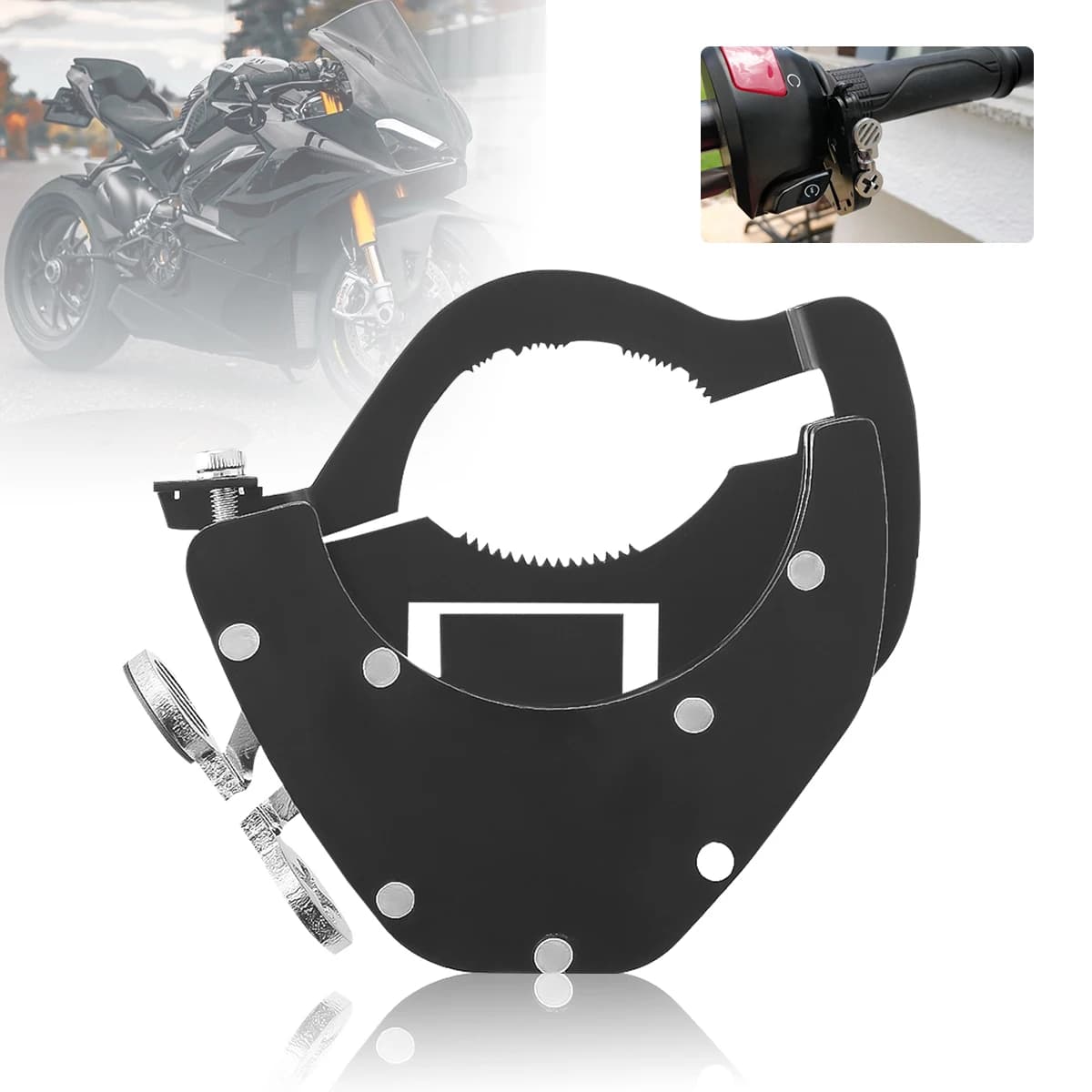 Blocco acceleratore per moto per controllo guida confortevole e controllato Acceleratore per moto Fondo impugnatura migliorato Facile da installare