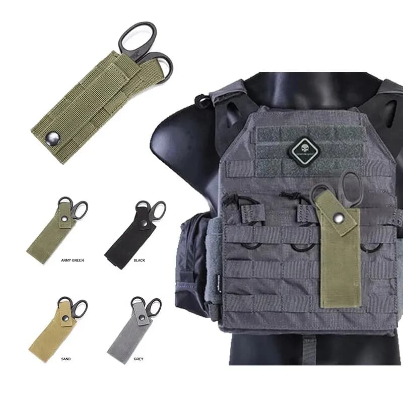 Tactical Molle Medical forbici Pouch torcia coltello fondina EMT Holder accessori per la caccia all'aperto borsa per attrezzi EDC
