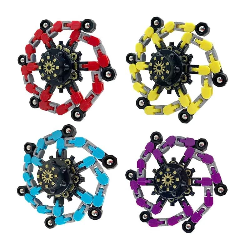 Trasformabili Fidget Spinners 4PCS ADHD Ansia Sollievo dallo stress Giocattoli Bambini Adolescenti Ragazzi Ragazze Festa di compleanno Bomboniere Regali