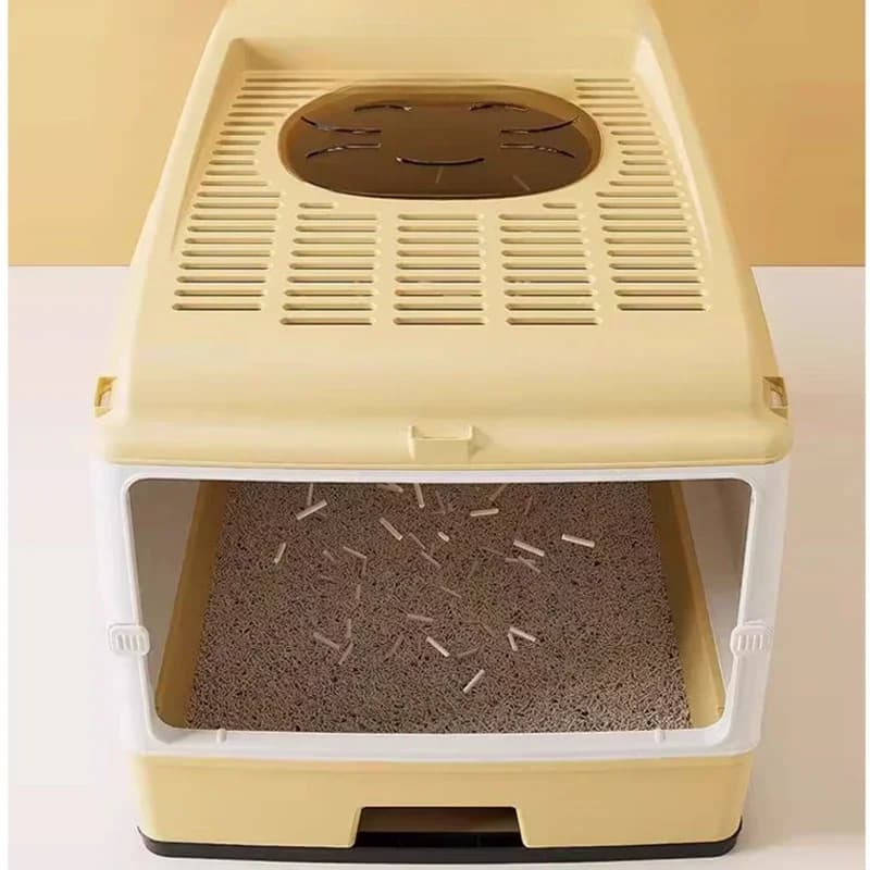 Scatole di sabbia completamente chiuse per gatti Design pieghevole Toilette per gatti Comodo cassetto Lettiera Polvere Repellente per odori Prodotti per animali domestici