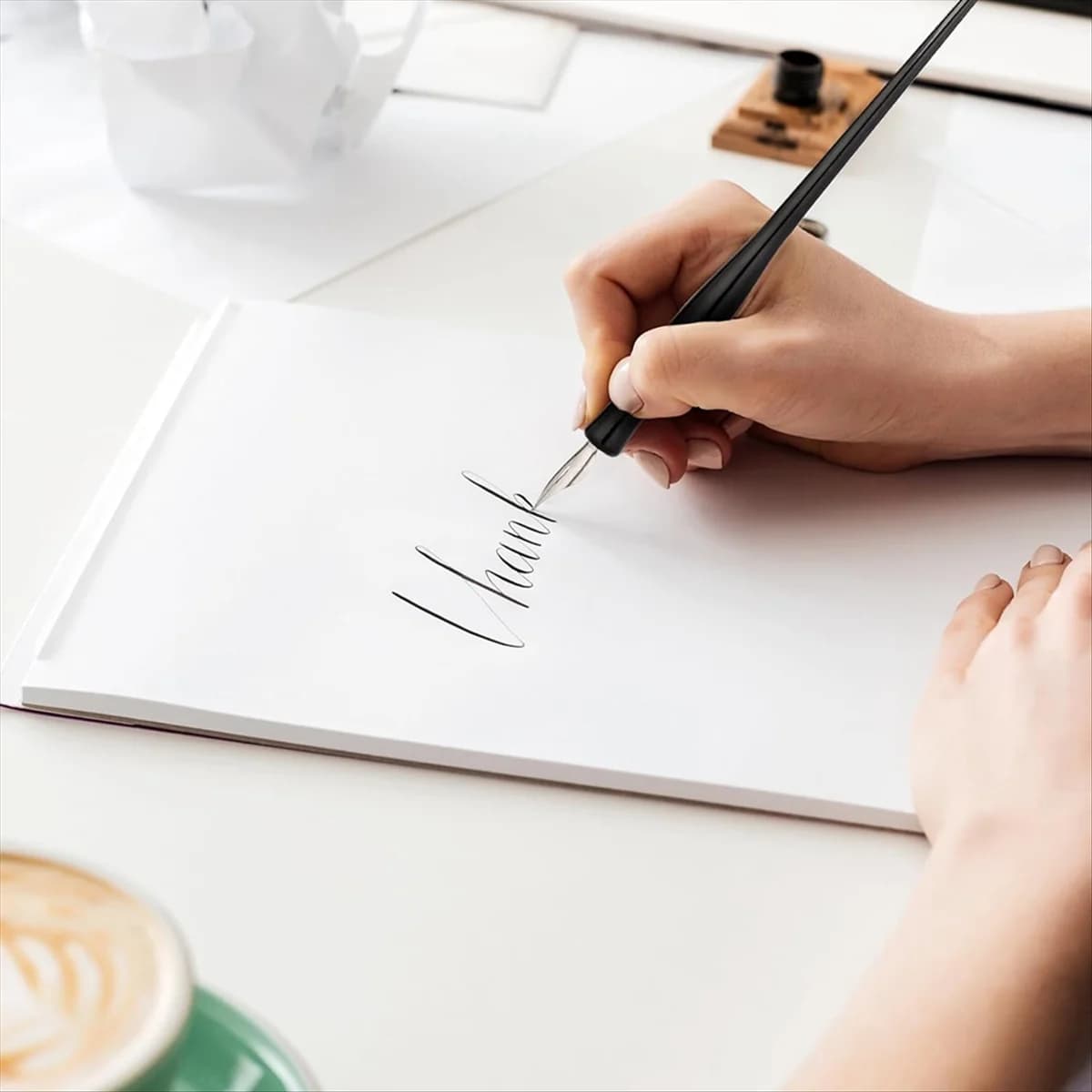 Drawing Pen Holder 10PCS Oblique Calligraphy Dip Pen Set Comic Pen Nib Set Fluid Writer Pen 2-In-1 Drawing Pen Holder with 8 Pie