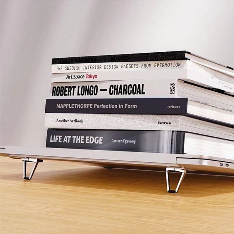 Laptop Stand, Desktop Height Increasing Heat Dissipation Stand, Invisible Folding Portable Aluminum Alloy Small Bracket