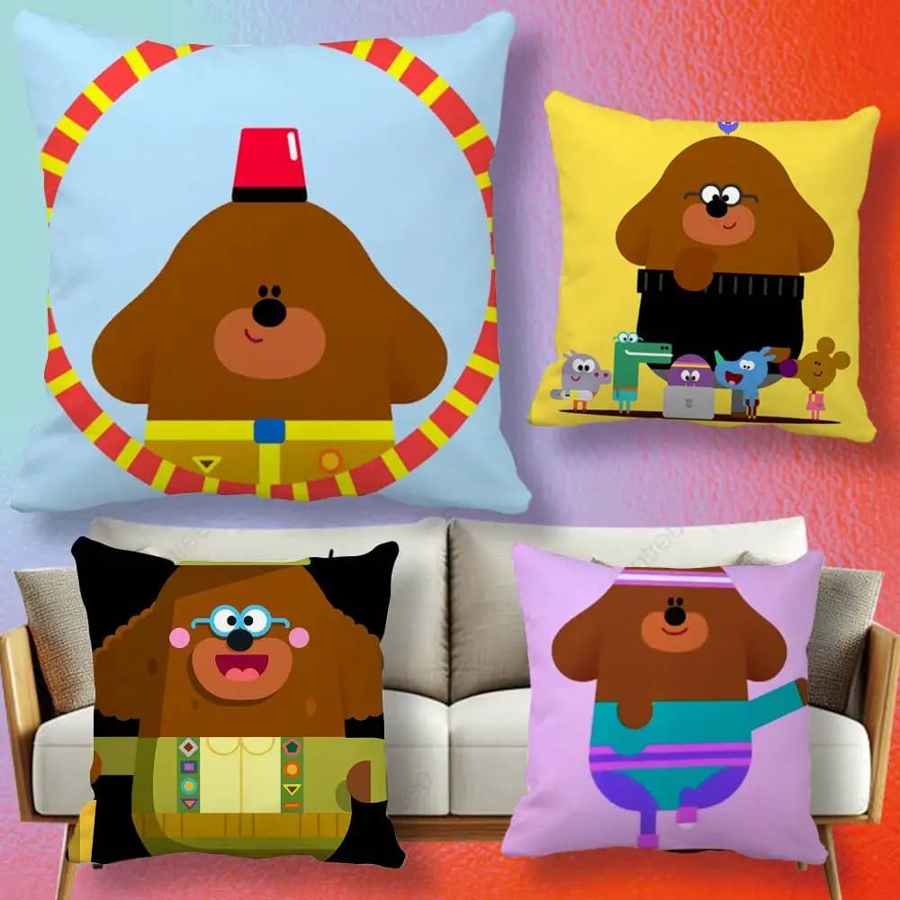 Hey Duggee Cartoon Pillow cover Soft Microfiber Pillowcase Home Sofa Decor Surprise Decorative printed.