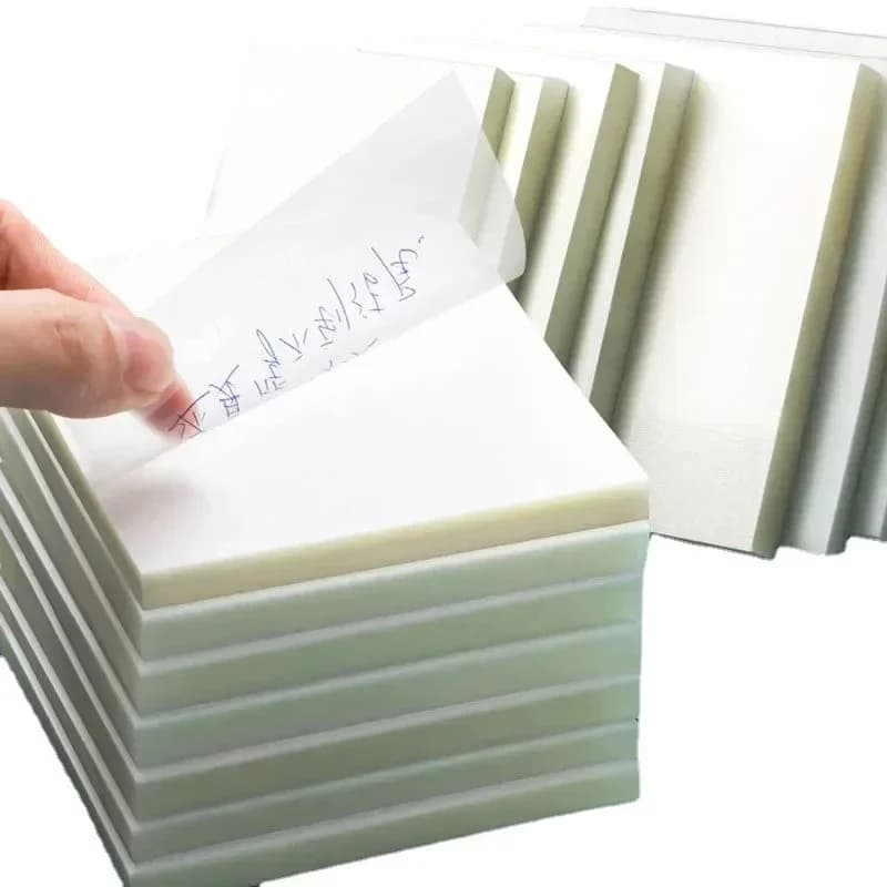 50 fogli/pz trasparente Memo Pad impermeabile Sticky Note Pad autoadesivo blocco Note cancelleria Memo Pad Marker Label