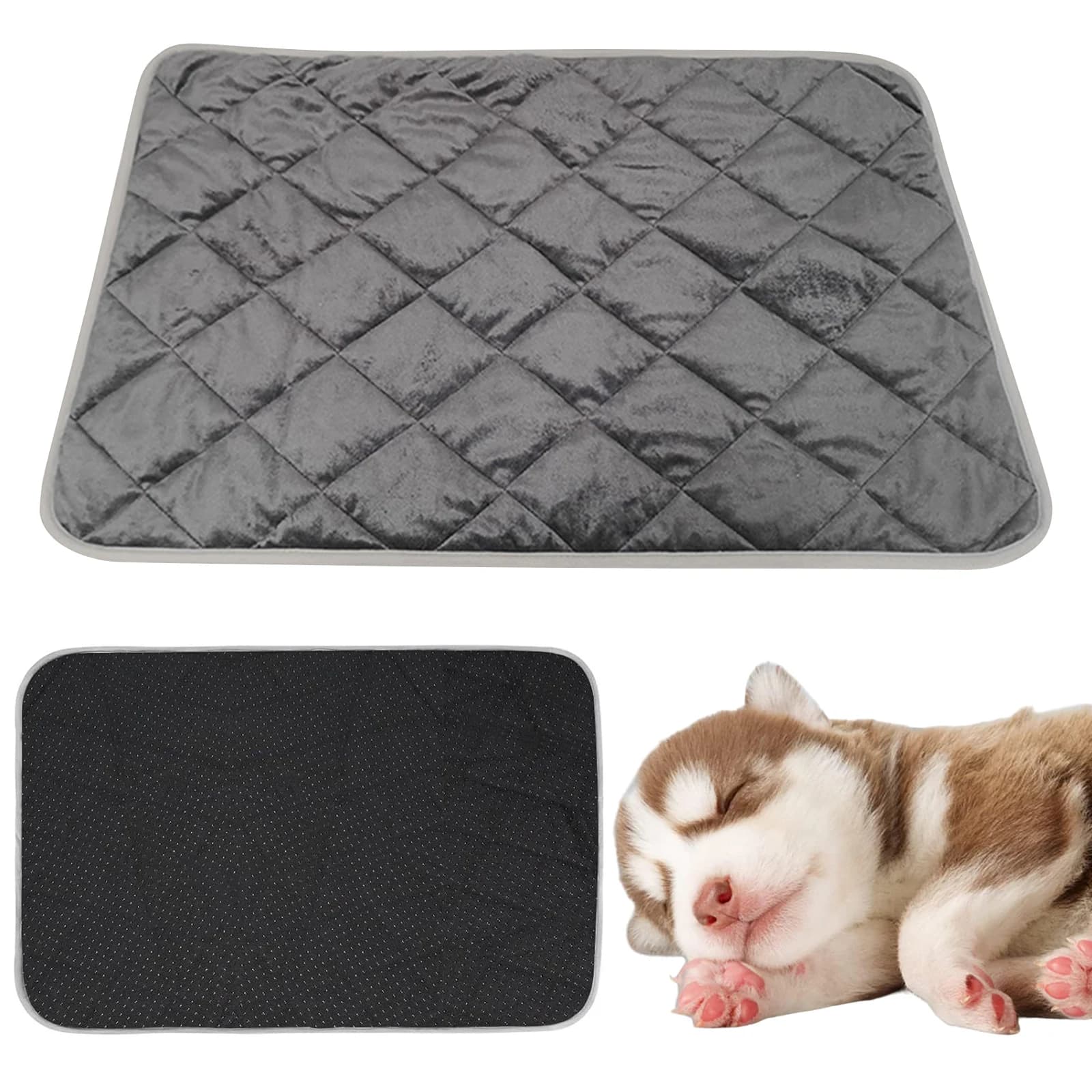 Tappetino Invernale Autoriscaldante per Cani e Gatti con Base Antiscivolo, Coperta Lavabile Non Elettrica per Gattini e Cuccioli da Esterno e Interno